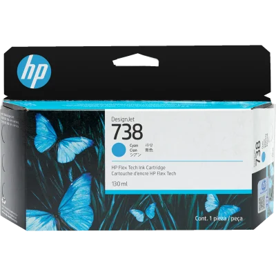 HP 498N5A (738) CYAN DESIGNJET INK 130 ML